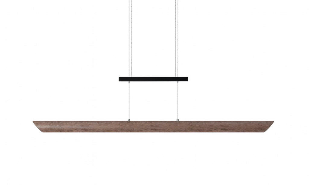 LED-HÄNGELEUCHTE Colombia 118/9/9 cm   - Nussbaumfarben/Schwarz, Natur, Holz/Metall (118/9/9cm) - Waldwelt