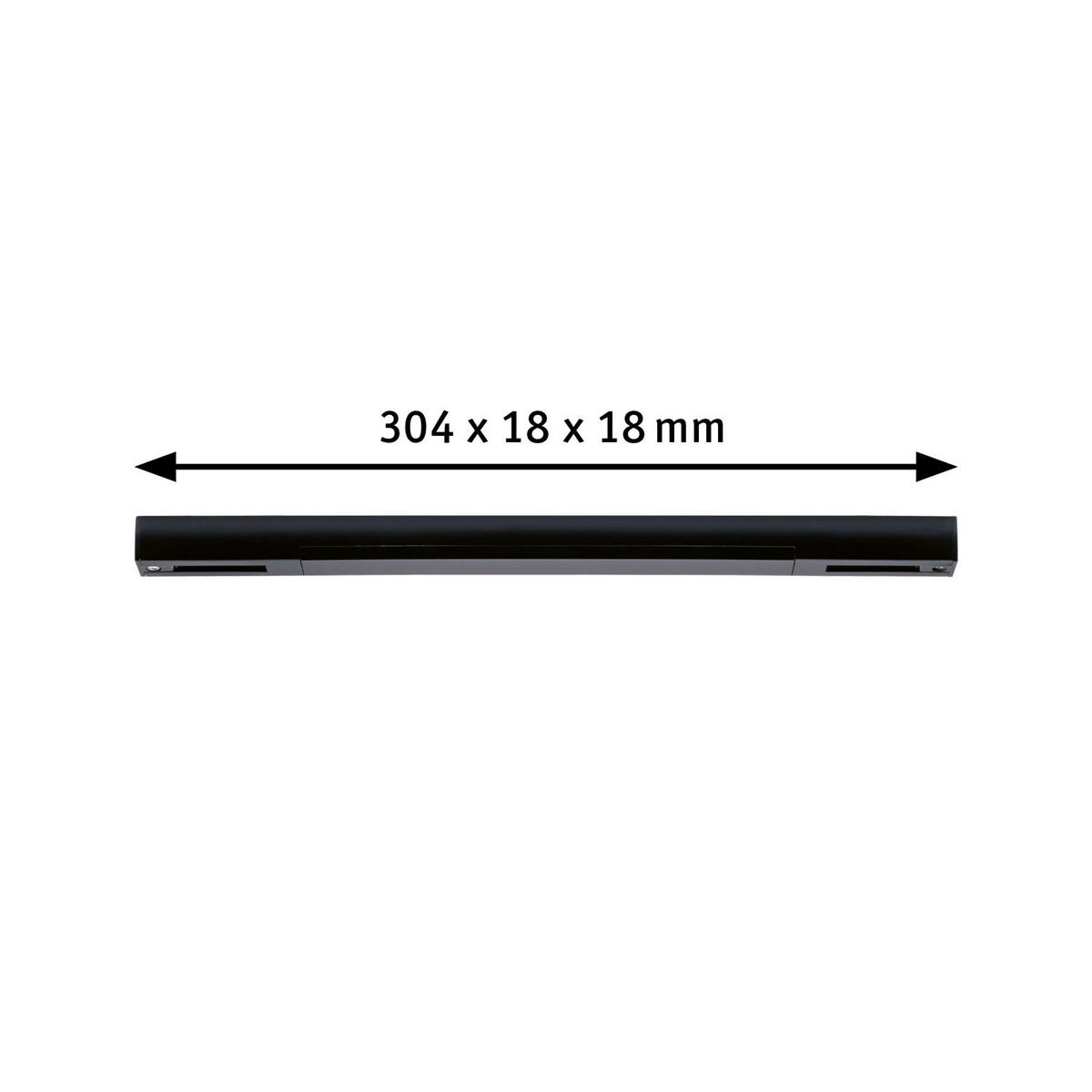 SCHIENENSYSTEM-EINSPEISER - Schwarz, Basics, Kunststoff (30,4/1,8/2,1cm) - Paulmann