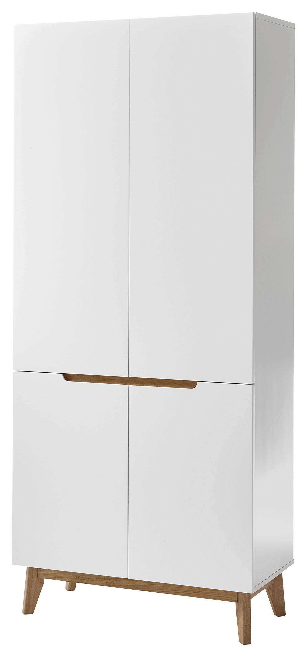 GARDEROBENSCHRANK Cervo  in 85/196/40 cm  - Eichefarben/Weiß, Design, Holz/Holzwerkstoff (85/196/40cm)