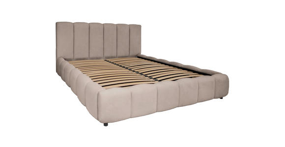 POLSTERBETT Lattenrost, Bettkasten Beige 180/200 cm  - Beige/Schwarz, KONVENTIONELL, Holz/Kunststoff (180/200cm) - Carryhome
