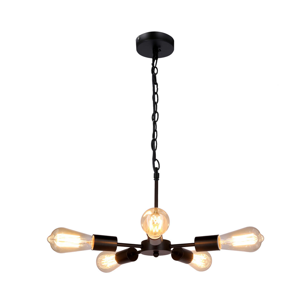 PENDELLEUCHTE Sparta 36/36/105 cm   - Schwarz, Design, Metall (36/36/105cm)