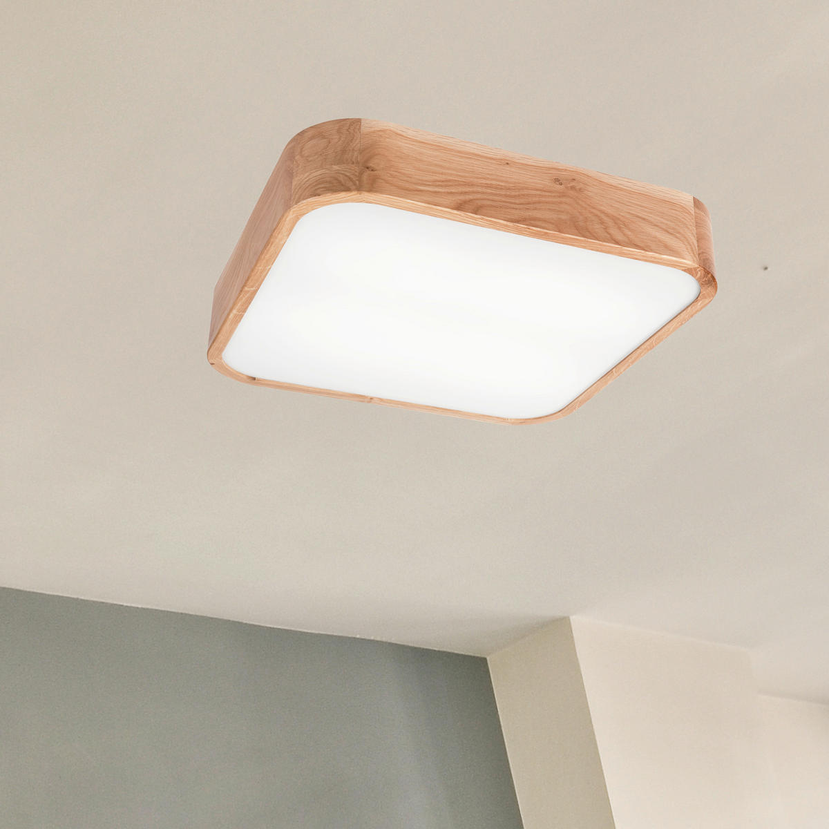 DECKENLEUCHTE  45/8 cm    - Honigeiche, Natur, Glas/Holz (45/8cm)