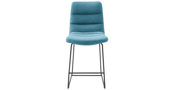 TRESENSTUHL in Petrol  - Petrol/Schwarz, Design, Textil/Metall (52/106/66cm) - Dieter Knoll