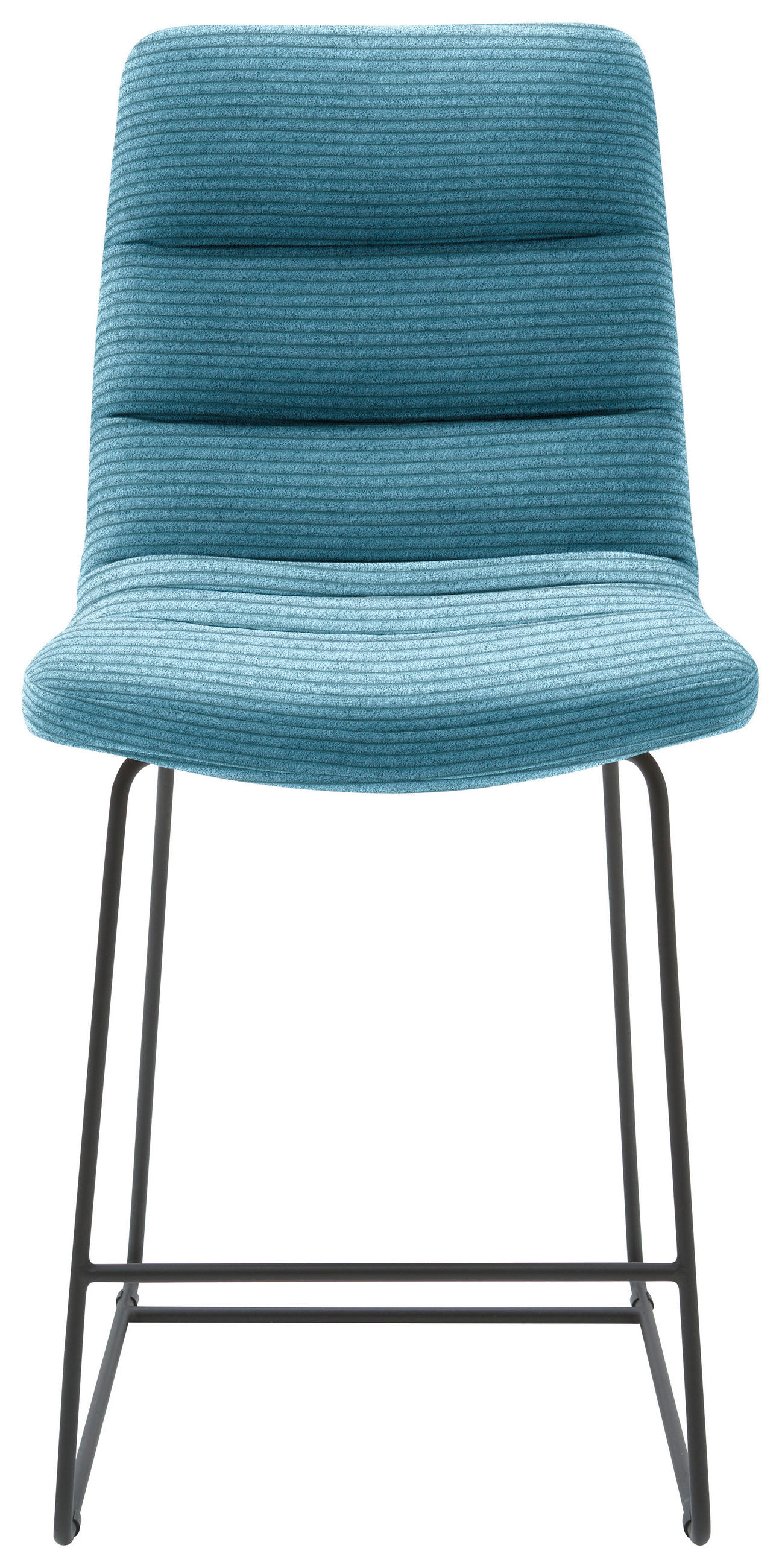 TRESENSTUHL in Textil Petrol  - Petrol/Schwarz, Design, Textil/Metall (52/106/66cm) - Dieter Knoll