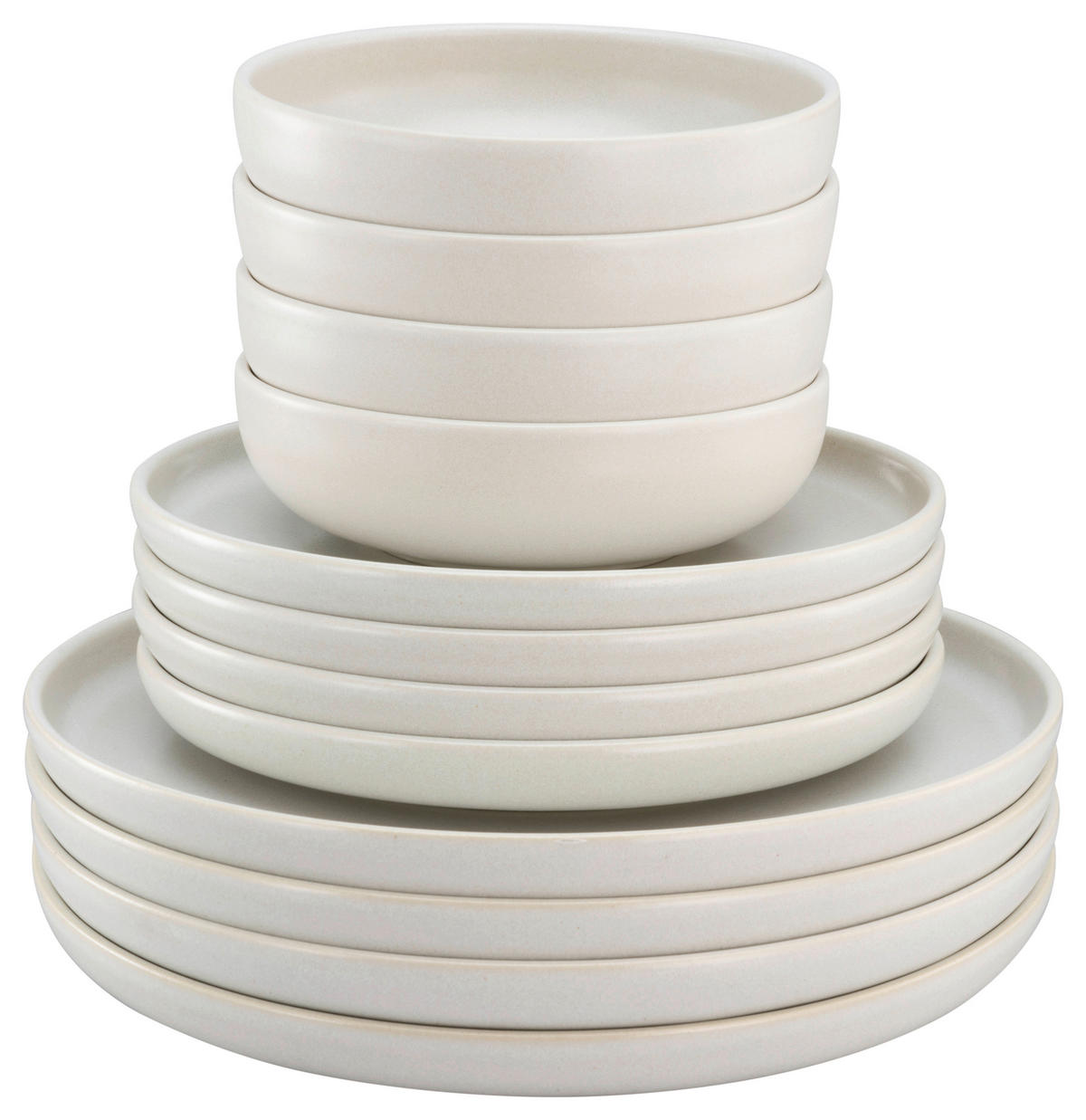 TAFELSERVICE Weiß 12-teilig  - Weiß, Basics, Keramik - Creatable
