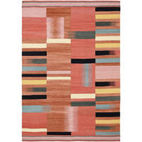 ORIENTTEPPICH  Wohnzimmer 140/200 cm Valencia Blocks Rot rechteckig  - Rot, KONVENTIONELL, Textil (140/200cm) - Cazaris