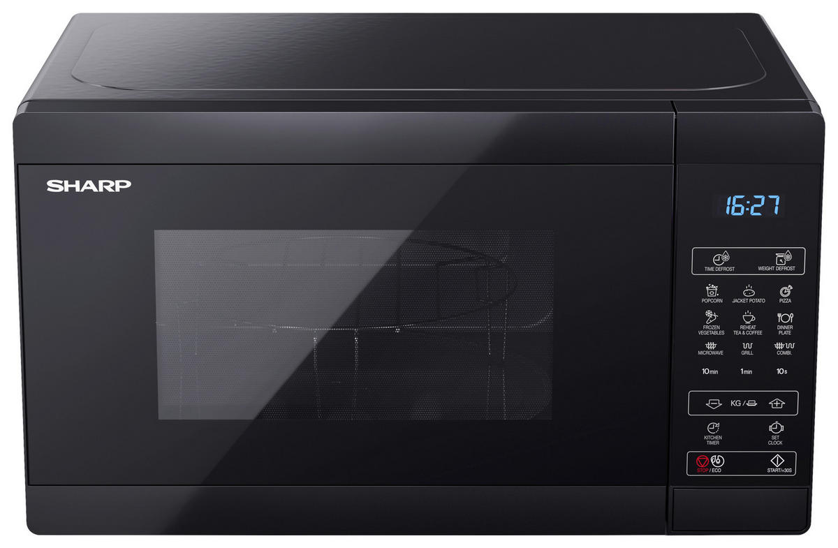 MIKROWELLE YC-MG02E-B  - Schwarz, Basics, Glas/Kunststoff (44/25.8/35.9cm) - Sharp