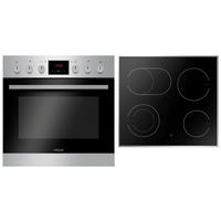 HERDSET 90310  - Edelstahlfarben, Basics, Glas/Metall (59,5/59,5/55cm) - Mican