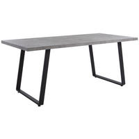 ESSTISCH rechteckig Grau  - Schwarz/Grau, Design, Holzwerkstoff/Metall (160/90/76cm) - Carryhome