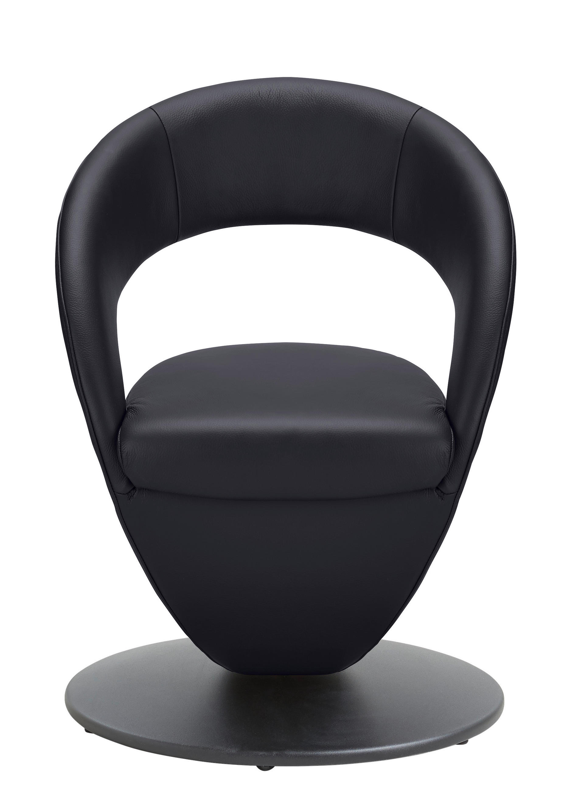 STUHL drehbar - Schwarz, Design, Textil/Metall (62/86/61cm) - Moderano