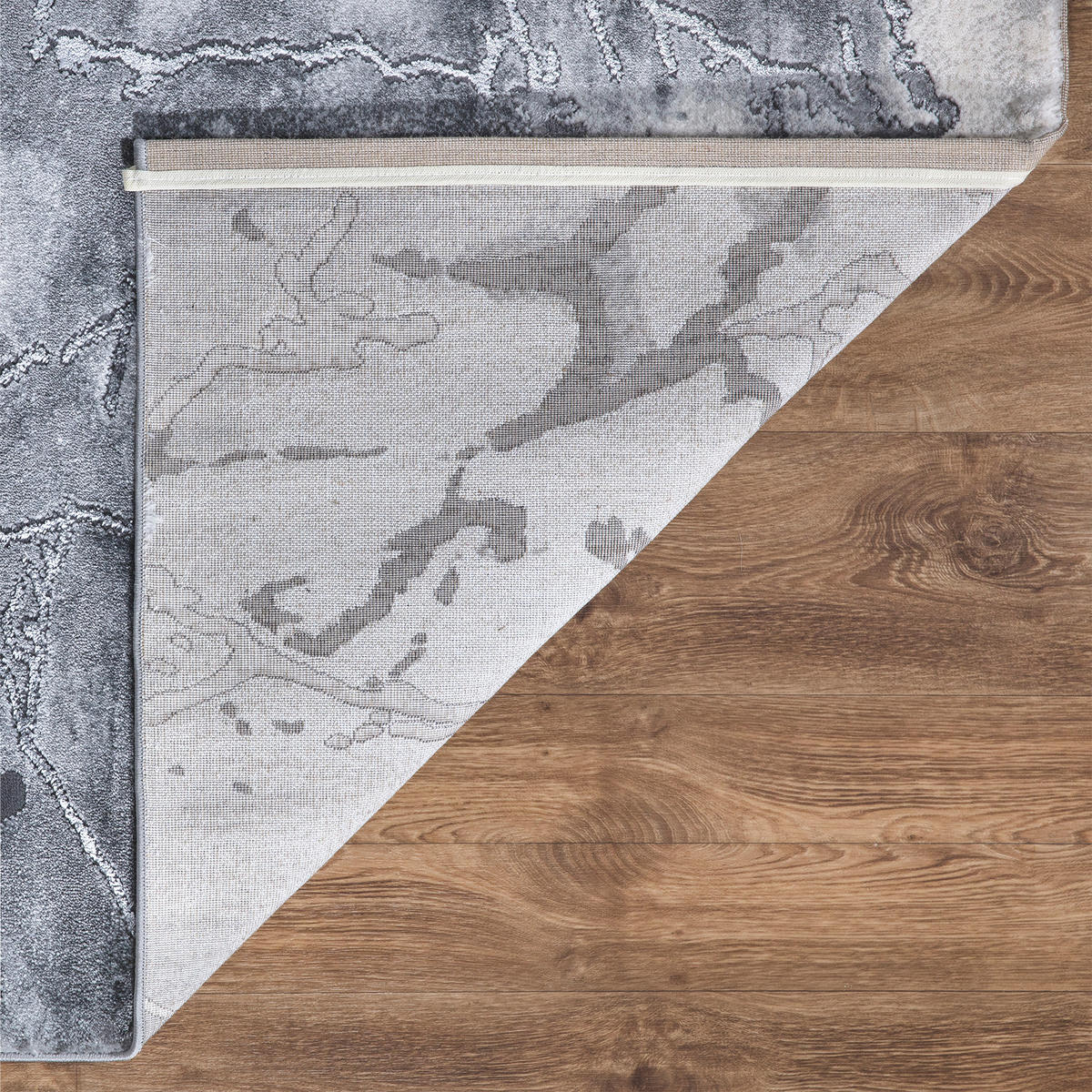 WEBTEPPICH 120/170 cm Saphira Silberfarben, Dunkelgrau  - Dunkelgrau/Silberfarben, Design, Textil (120/170cm) - Novel