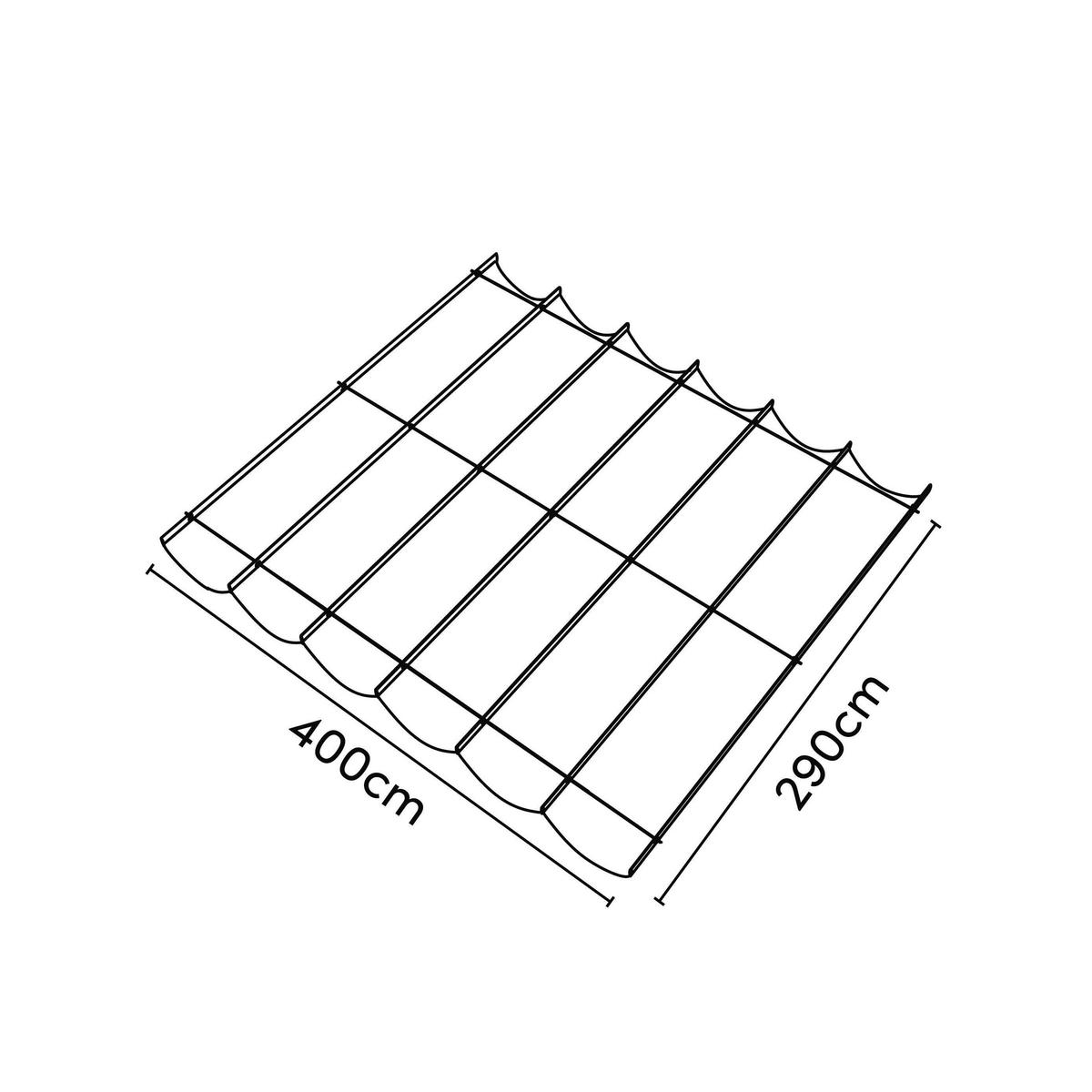 SONNENSEGEL  - Grau, MODERN, Kunststoff (290/1/400cm) - Gardenson