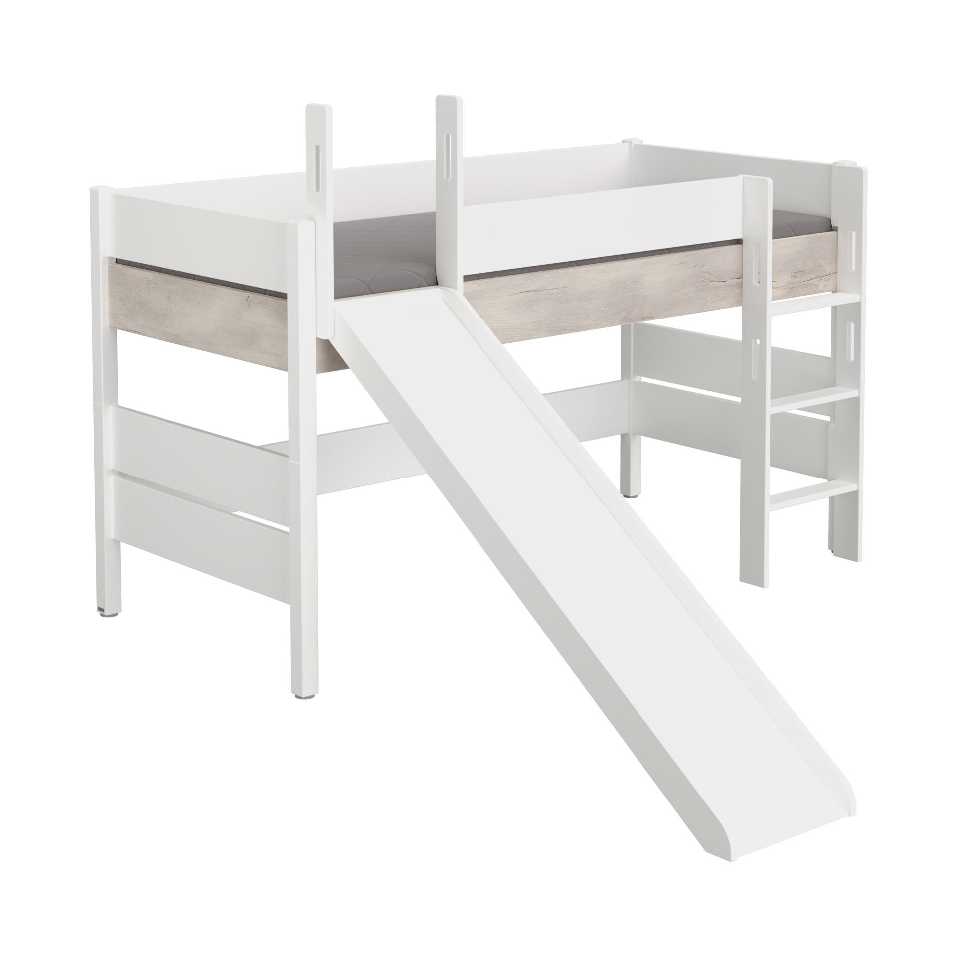 SPIELBETT 90/200 cm  - Weiss/Silbereichenfarben, Basics, Holz/Holzwerkstoff (90/200cm) - Paidi