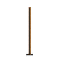 LED-STEHLEUCHTE 21/150 cm    - Schwarz, Natur, Holz/Metall (21/150cm)