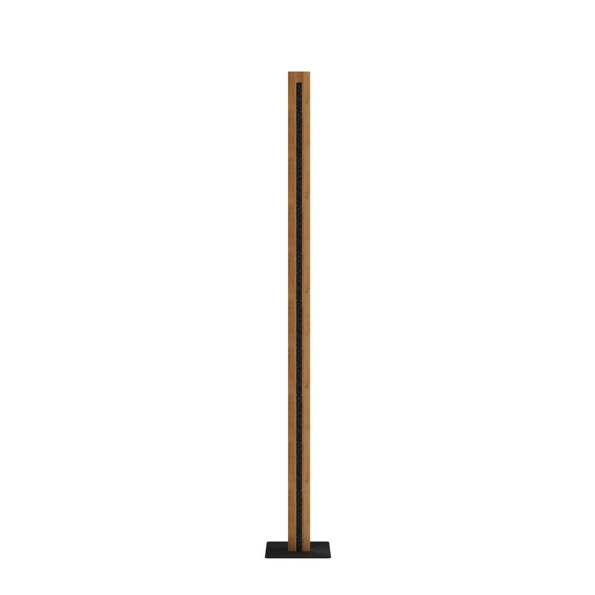 LED-STEHLEUCHTE 21/150 cm    - Schwarz, Natur, Holz/Metall (21/150cm)