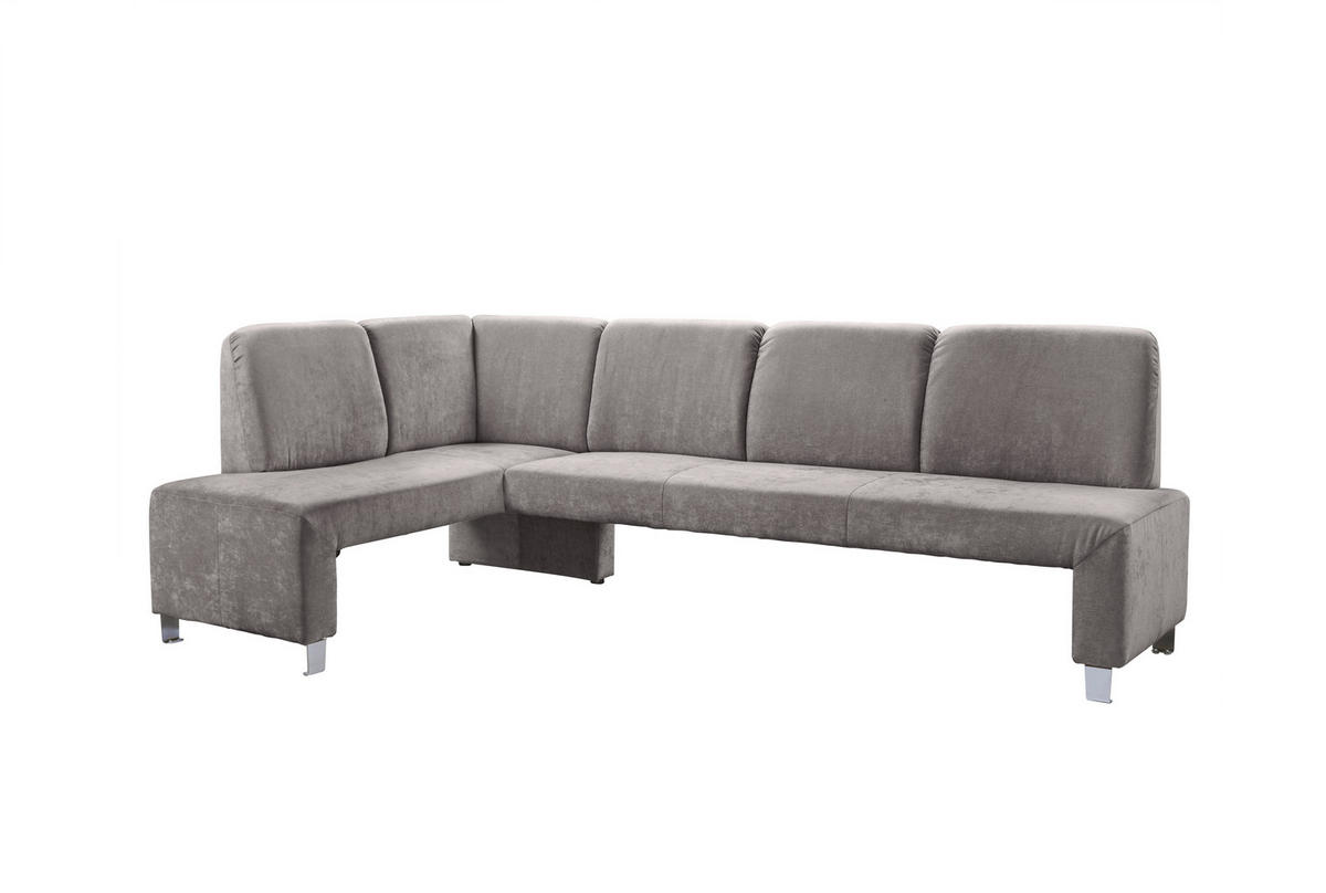 KLUPA KUTNA  svijetlo smeđa, cappuccino  drvo, tekstil, drvni materijal      - srebrne boje/svijetlo smeđa, Moderno, drvni materijal/drvo (243/158cm) - Livetastic
