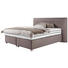 BOXSPRINGBETT Webstoff INKL. Matratze - Chromfarben/Beige, MODERN, Kunststoff/Textil (220/117/216cm) - CARRYHOME