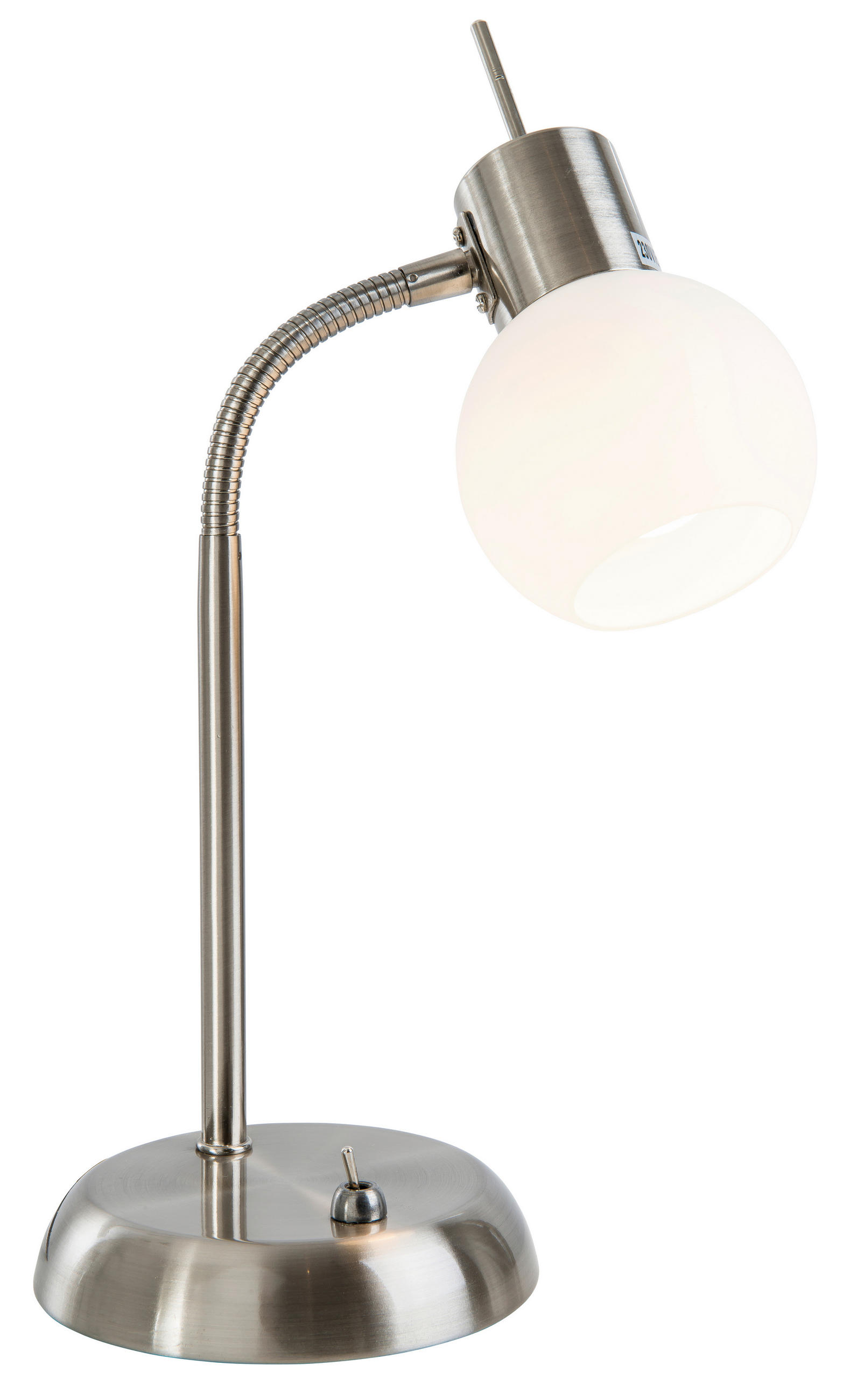 LED-TISCHLEUCHTE 13/13/30 cm   - Weiß/Nickelfarben, Basics, Glas/Metall (13/13/30cm) - Novel