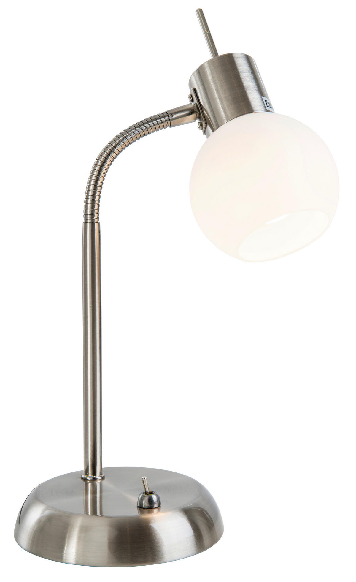 LED-TISCHLEUCHTE 13/13/30 cm   - Weiß/Nickelfarben, Basics, Glas/Metall (13/13/30cm) - Novel