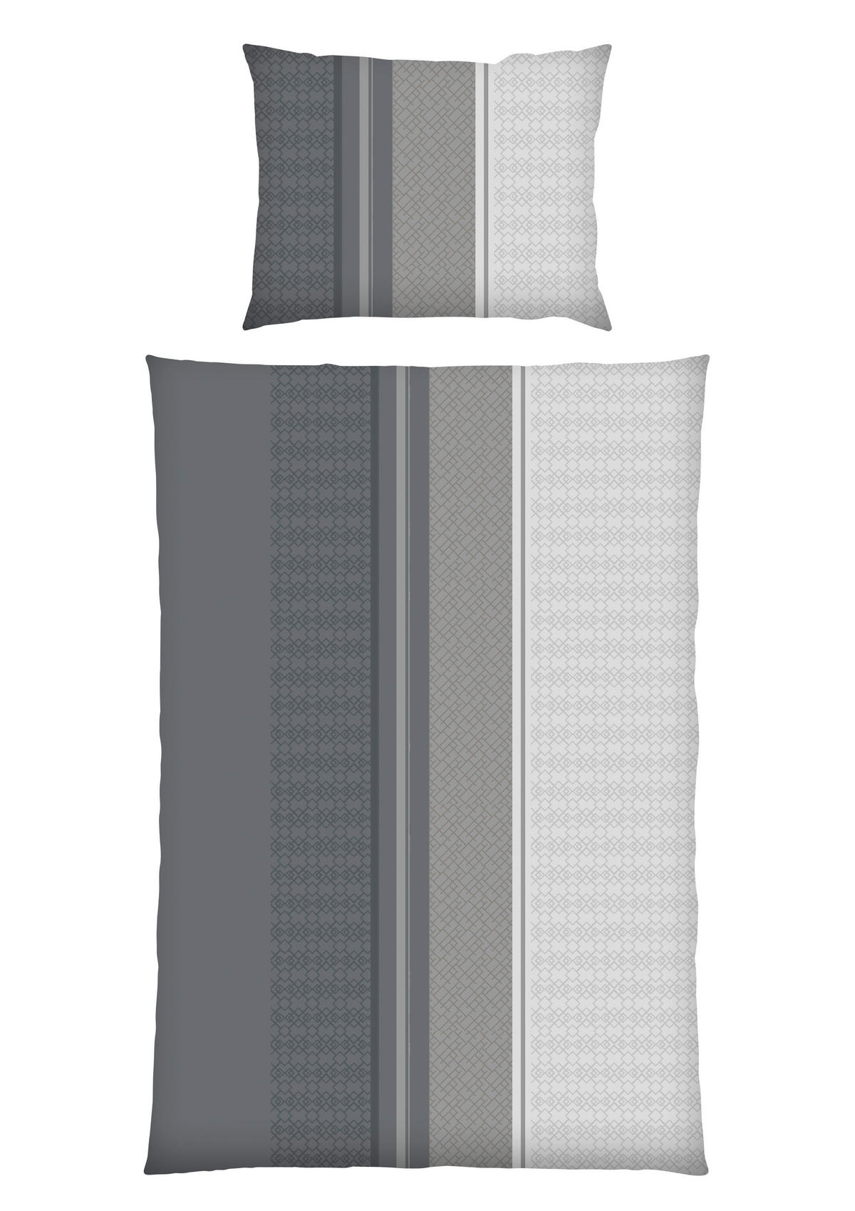 POSTEĽNÁ BIELIZEŇ - sivá/biela, Basics, textil (140/200cm) - Boxxx