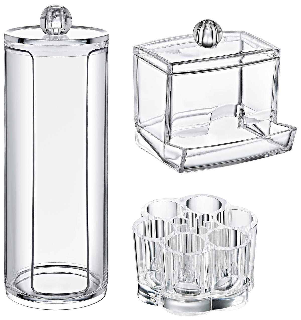 MAKE-UP-SET Kunststoff  - Transparent, Trend, Kunststoff (16/7,5/19cm) - Boxxx