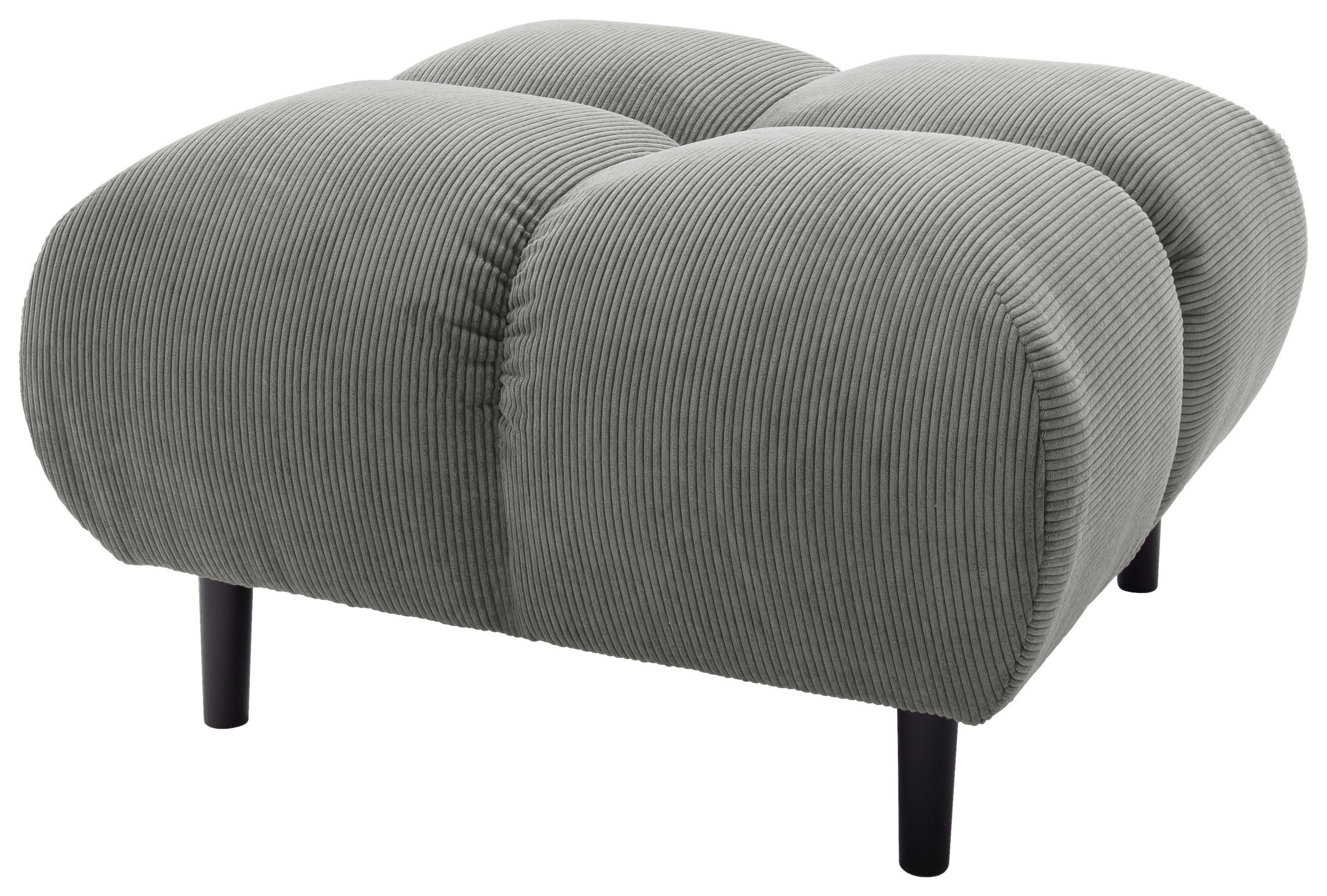 HOCKER Cord Grau  - Schwarz/Grau, MODERN, Holz/Textil (73/41/73cm) - Pure Home Lifestyle
