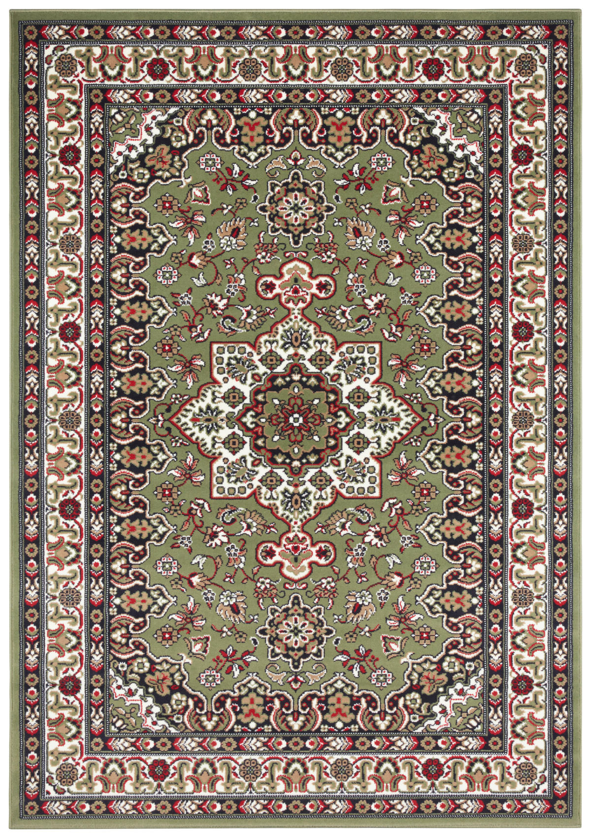 VINTAGE-TEPPICH 80/150 cm Mirkan Multicolor, Olivgrün  - Multicolor/Olivgrün, Basics, Kunststoff/Textil (80/150cm)