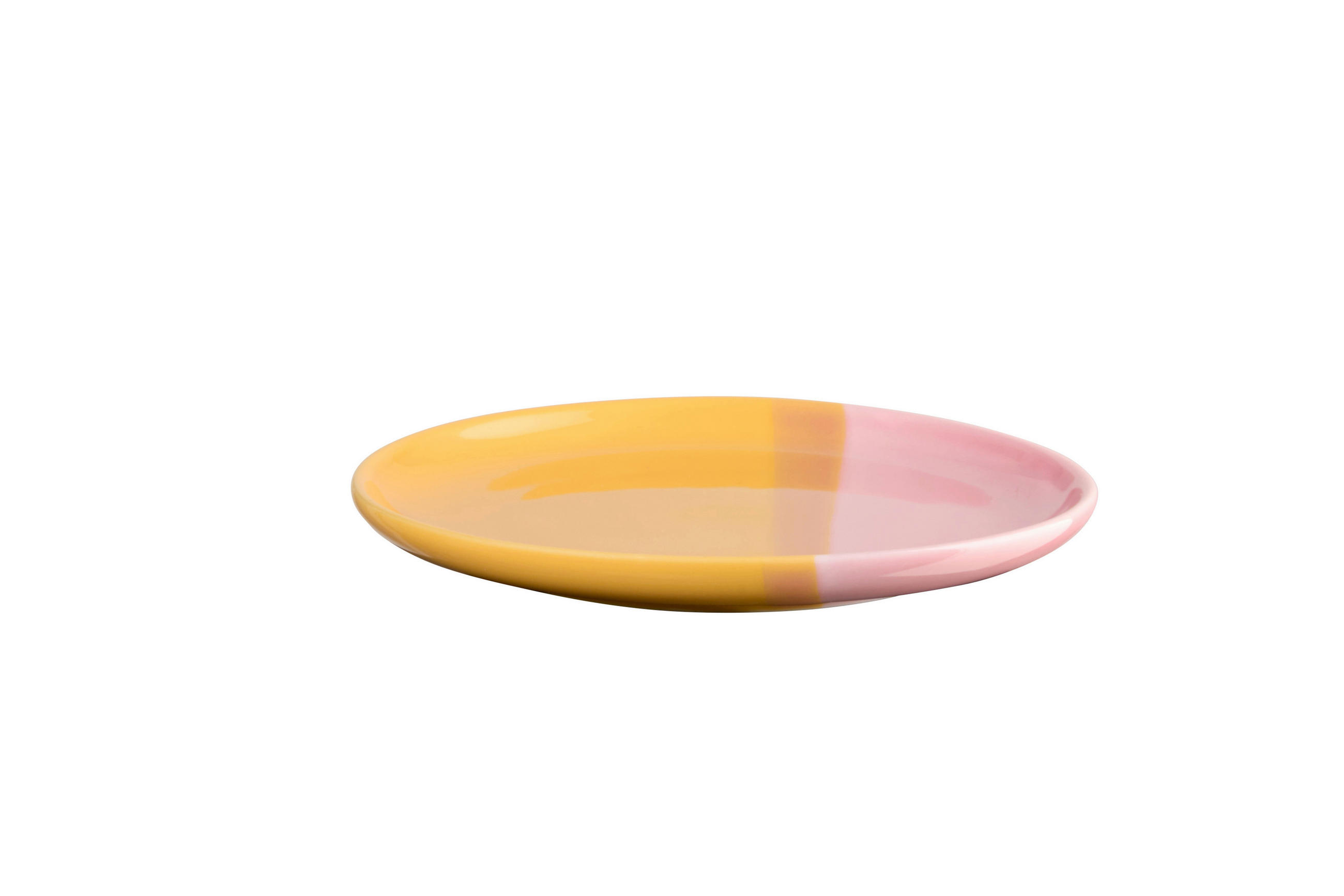 TANJIR ZA PREDJELO keramika porcelan - svetloružičasta/tamnožuta, Osnovno, keramika (13/1,2cm) - ASA