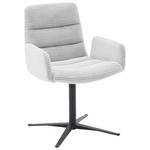 ARMLEHNSTUHL  in Cord  - Grauweiß/Schwarz, Design, Textil/Metall (61/88/66cm) - Dieter Knoll