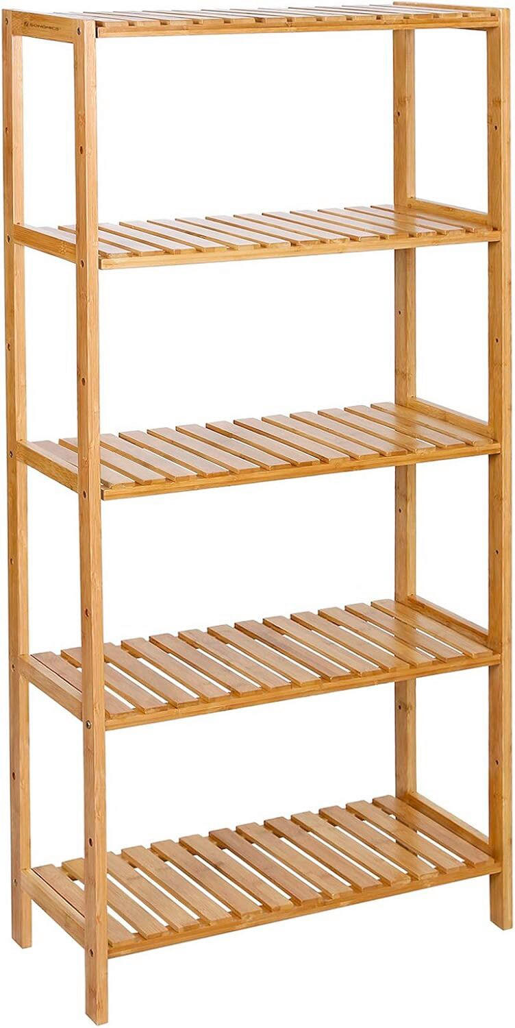 REGÁL DO KOUPELNY, bambus, přírodní barvy