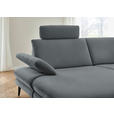 WOHNLANDSCHAFT  in Chenille, Flachgewebe Dunkelgrau  - Dunkelgrau/Schwarz, Design, Textil/Metall (180/344/208cm) - Dieter Knoll