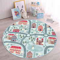 KINDERTEPPICH  Wohnzimmer 180/180 cm Multicolor rund  - Multicolor, Basics, Textil (180/180cm)