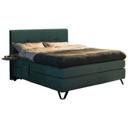 BOXSPRINGBETT 180/210 cm in Petrol - Petrol/Schwarz, KONVENTIONELL, Textil/Metall (180/210cm) - Jensen
