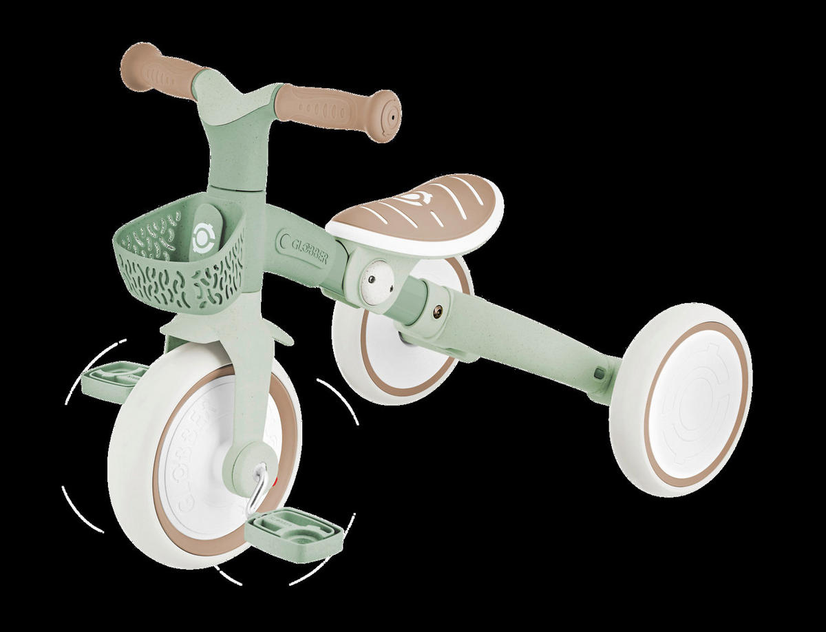 DREIRAD LEARNING TRIKE 2in1 PLUS ECO  - Salbeigrün, Basics, Kunststoff (62,2/42,1/84,3cm) - GLOBBER