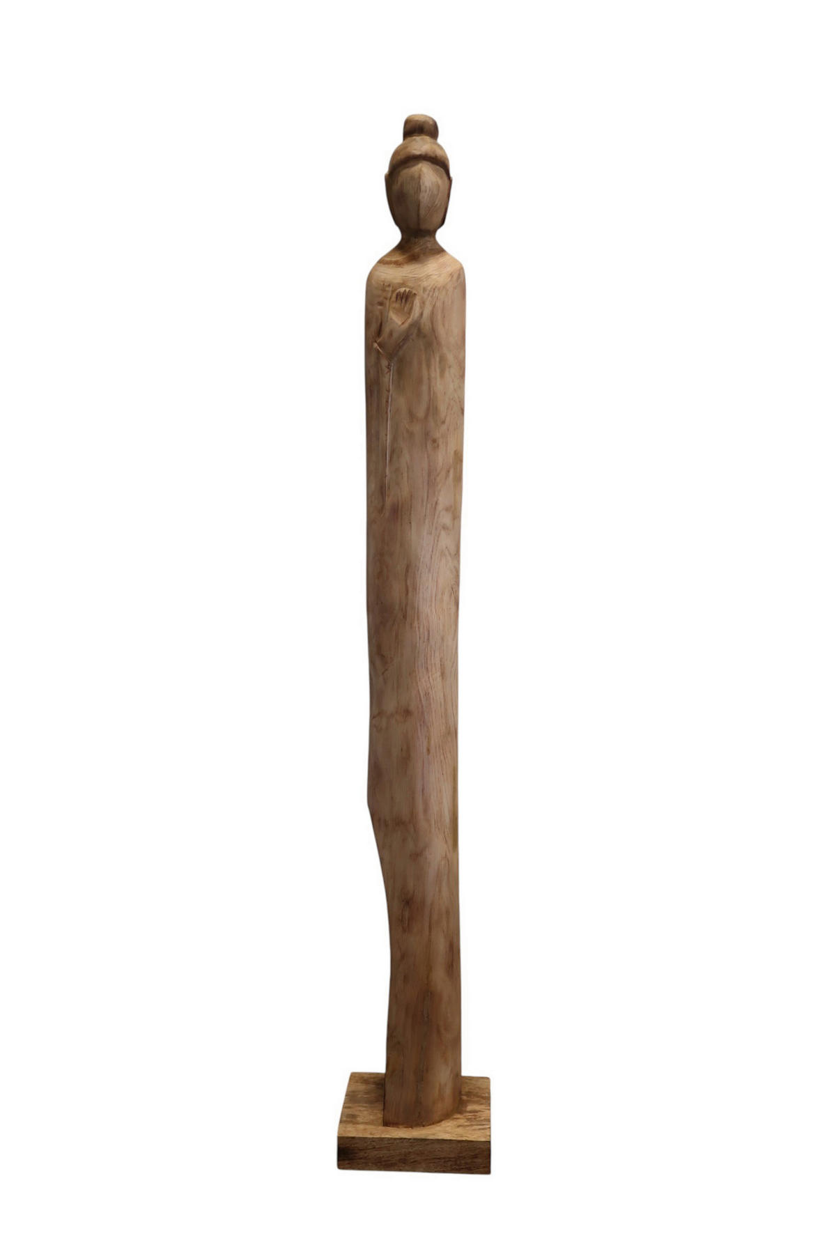SKULPTUR - Naturfarben, Trend, Holz (14/95/14cm) - Ambia Home