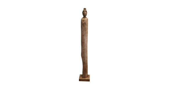 SKULPTUR - Naturfarben, Trend, Holz (14/95/14cm) - Ambia Home