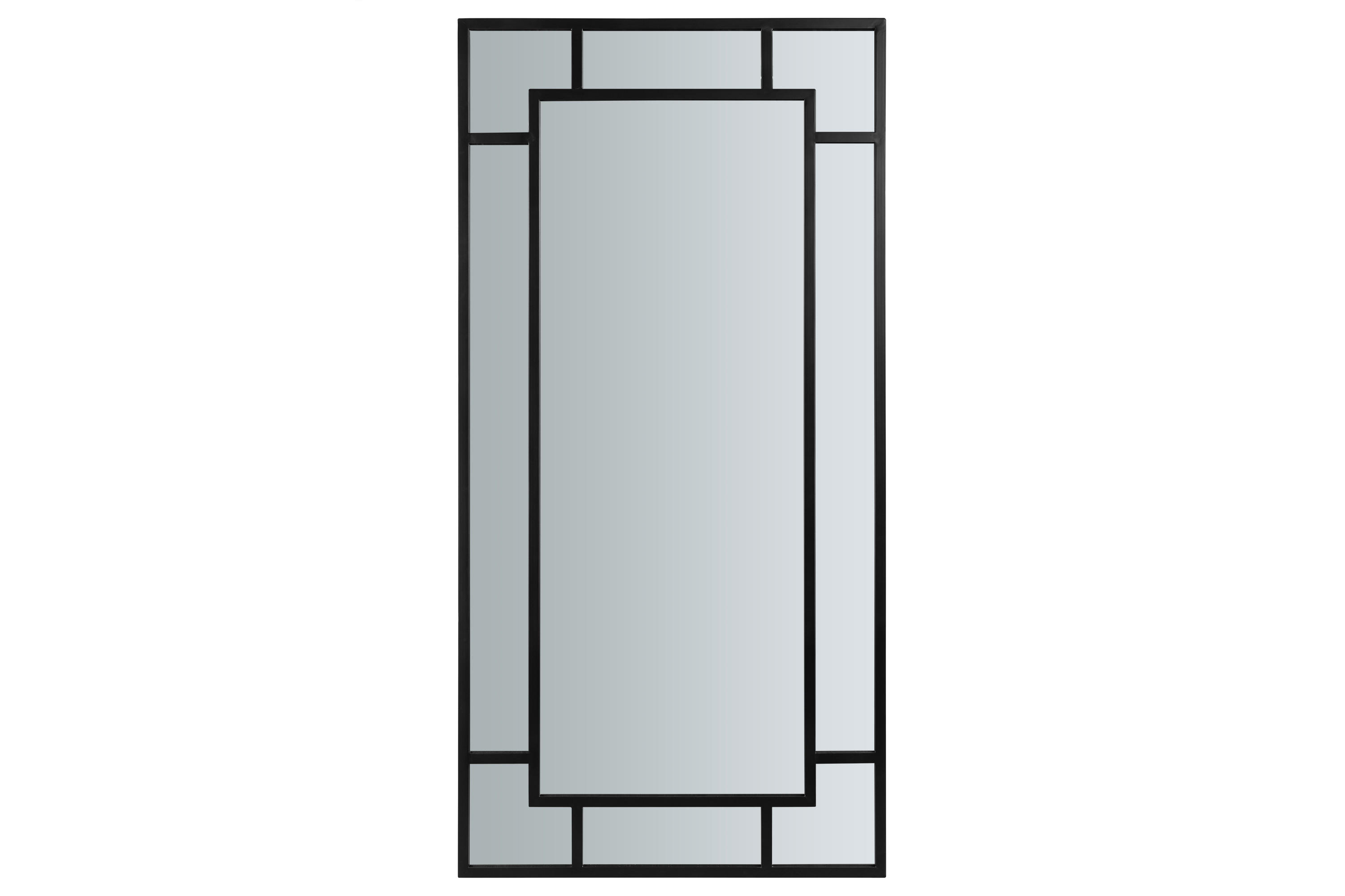 VÄGGSPEGEL 100/200/3 cm    - svart, Design, metall/glas (100/200/3cm) - Lomoco