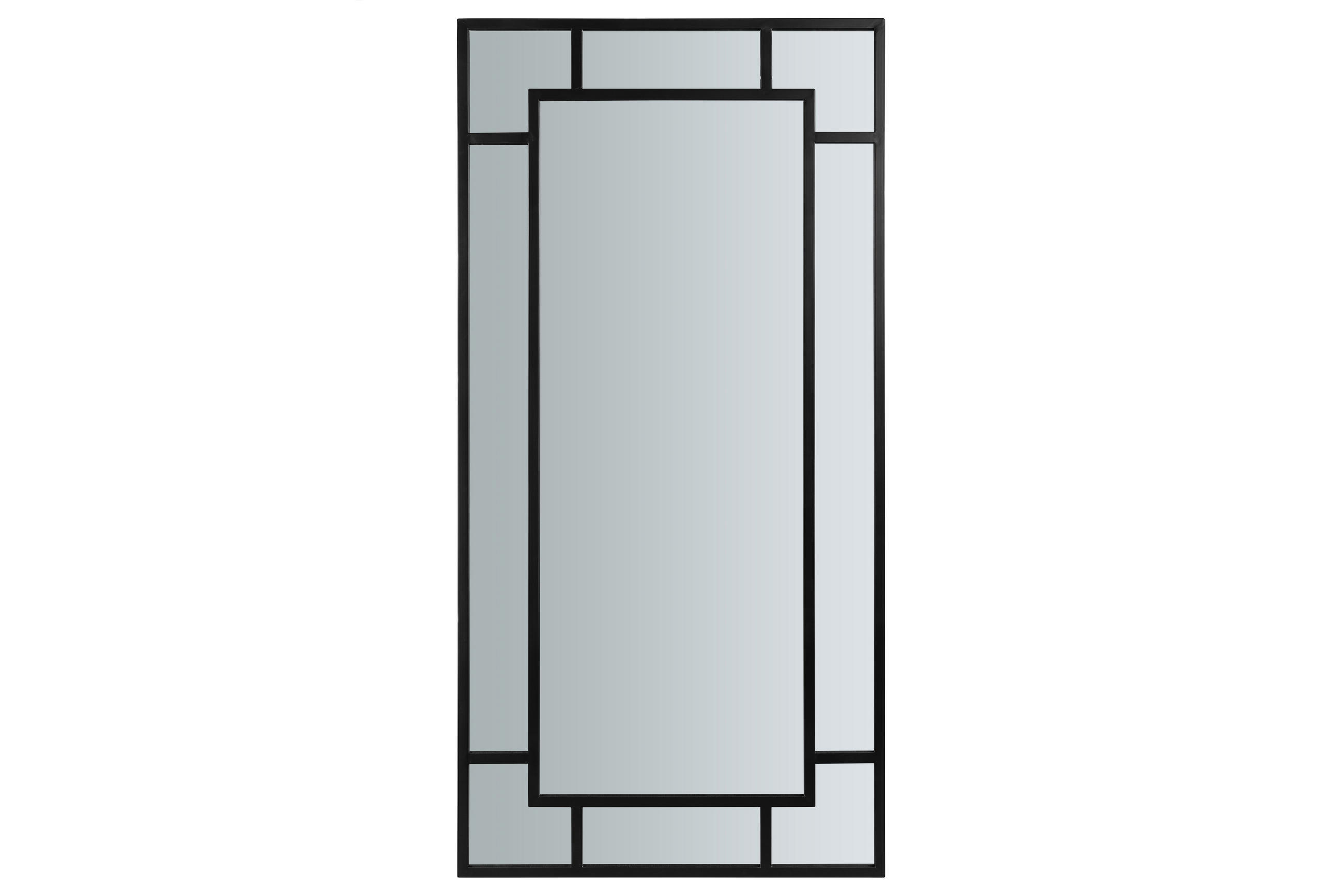 VÄGGSPEGEL 100/200/3 cm    - svart, Design, metall/glas (100/200/3cm) - Lomoco