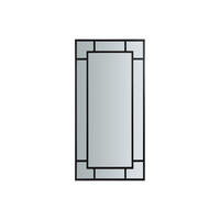 VÄGGSPEGEL 100/200/3 cm    - svart, Design, metall/glas (100/200/3cm) - Lomoco