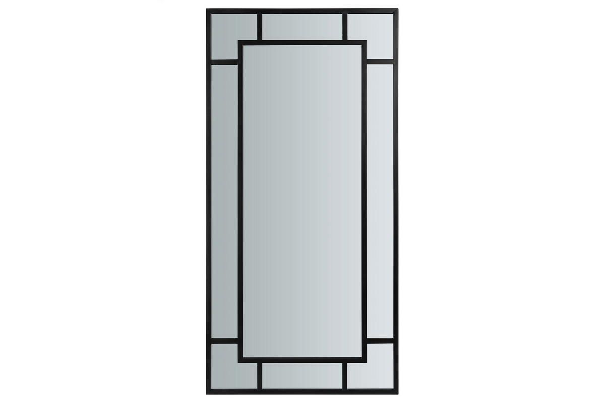 VÄGGSPEGEL 100/200/3 cm    - svart, Design, metall/glas (100/200/3cm) - Lomoco