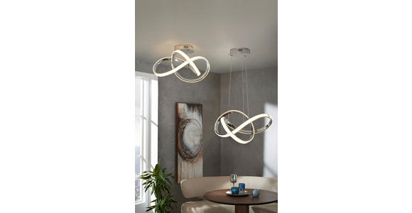 LED-DECKENLEUCHTE - Chromfarben, Design, Kunststoff/Metall (59/29/59cm) - Ambiente