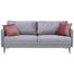 SOFA in Textil Grau - Schwarz/Rosa, MODERN, Textil/Metall (200/72/85/88cm) - Carryhome SOFA in Textil Grau - Schwarz/Rosa, MODERN, Textil/Metall (200/72/85/88cm) - Carryhome