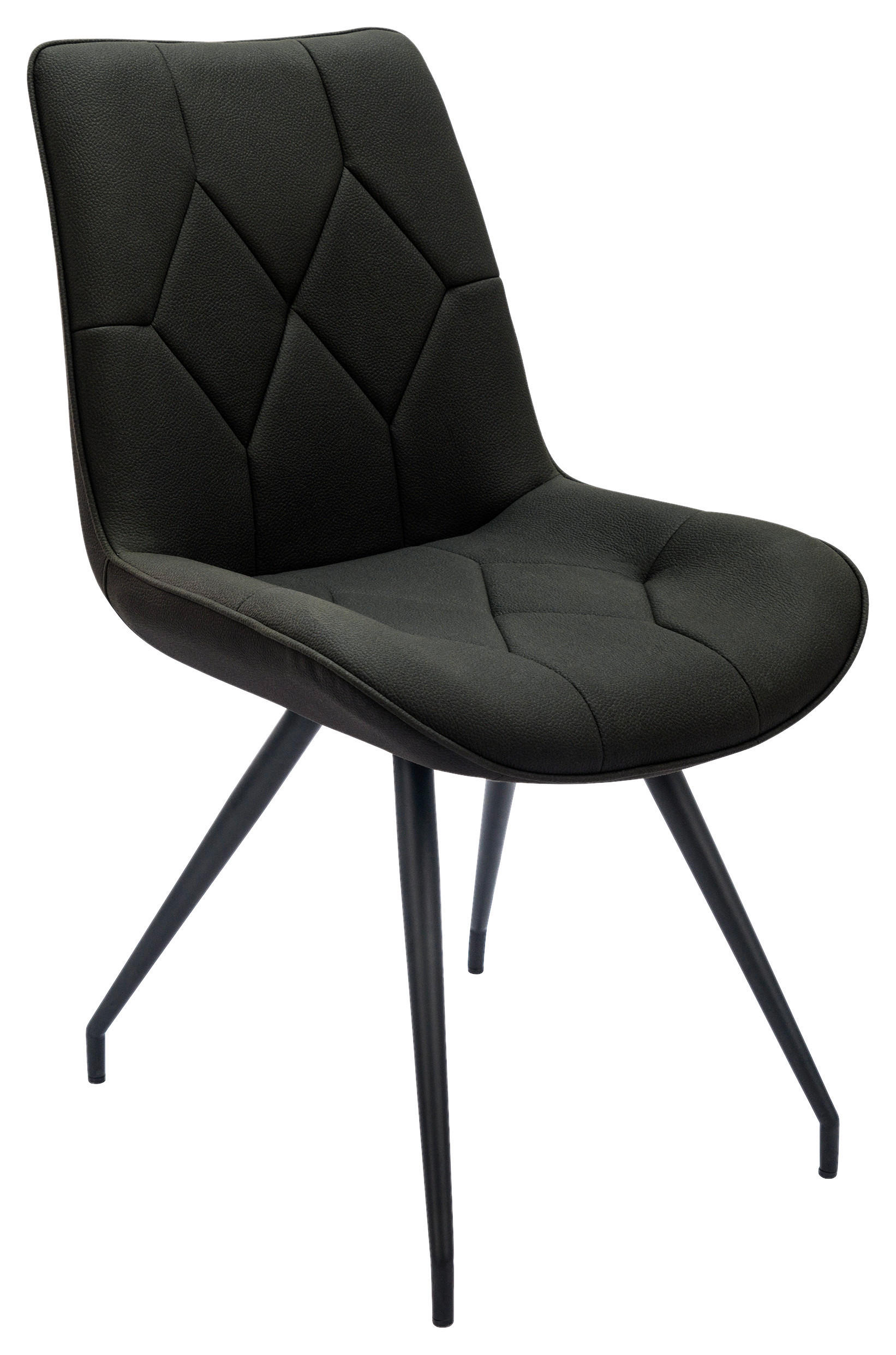 STUHL   Webstoff  Schwarz  - Schwarz, Design, Textil/Metall (51/89/66cm) - Novel