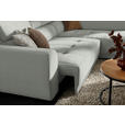 ECKSOFA in Struktur Silberfarben  284/205 cm  - Silberfarben/Schwarz, Design, Kunststoff/Textil (284/205cm) - Xora
