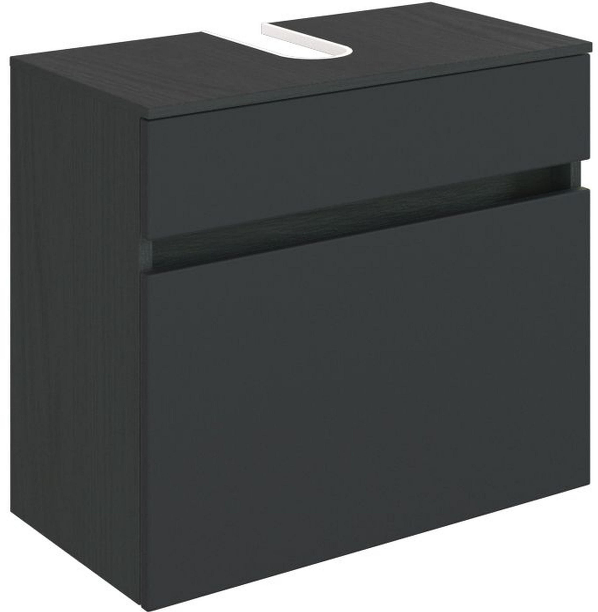 WASCHBECKENUNTERSCHRANK 60/55/35 cm  - Silberfarben/Grau, Design, Holzwerkstoff/Kunststoff (60/55/35cm) - Held