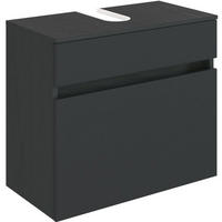 WASCHBECKENUNTERSCHRANK 60/55/35 cm  - Silberfarben/Grau, Design, Holzwerkstoff/Kunststoff (60/55/35cm) - Held