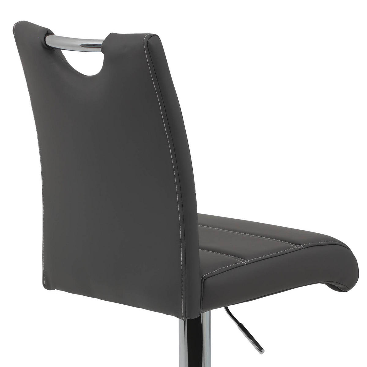 BARHOCKER-SET in Grau  - Chromfarben/Weiß, MODERN, Textil/Metall (38/97-119/50cm) - MID.YOU