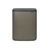 ABFALLEIMER BO TOUCH BIN 2 x 30 L  - Platinfarben/Schwarz, Design, Kunststoff/Metall (54,5/65,6/31,2cm) - Brabantia