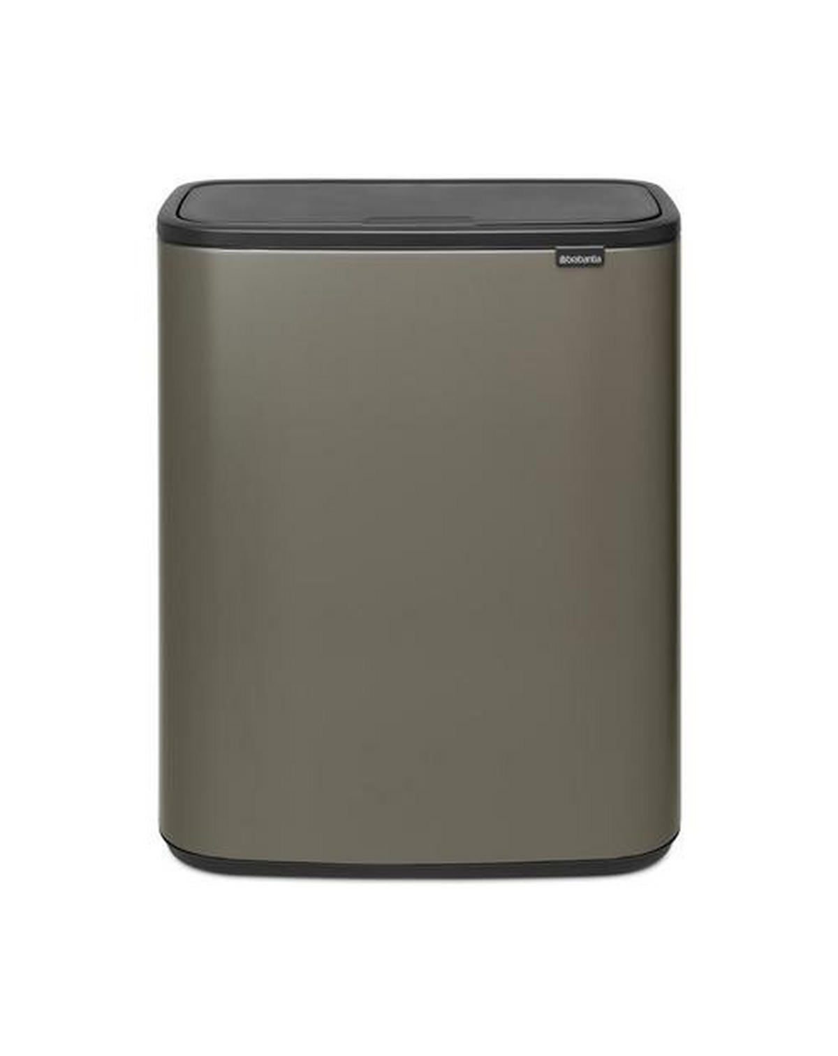 ABFALLEIMER BO TOUCH BIN 2 x 30 L  - Platinfarben/Schwarz, Design, Kunststoff/Metall (54,5/65,6/31,2cm) - Brabantia