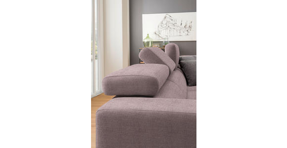 ECKSOFA in Chenille Altrosa  - Chromfarben/Altrosa, Design, Textil (301/207cm) - Xora